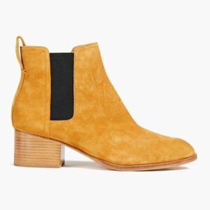 Rag & Bone Walker Banana Saffron Suede Chelsea Ankle Boots SIZE 6